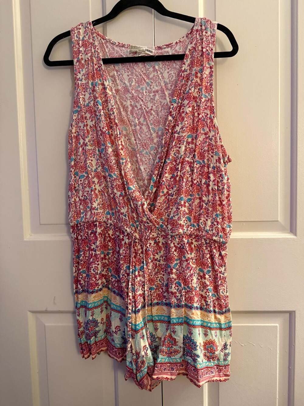 Sauci Floral Print Sleeveless Romper Size XL